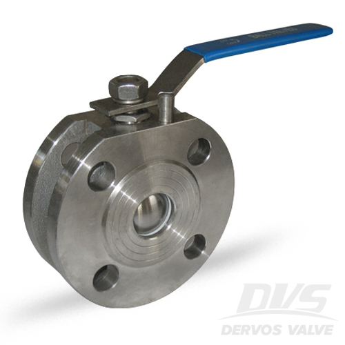 1PC Ball Valve Short Pattern, 1IN, CL300, Wafer, CF8M
