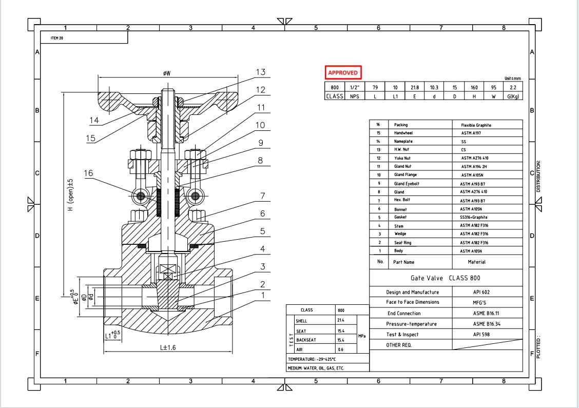 Forged Steel Gate Valve 
