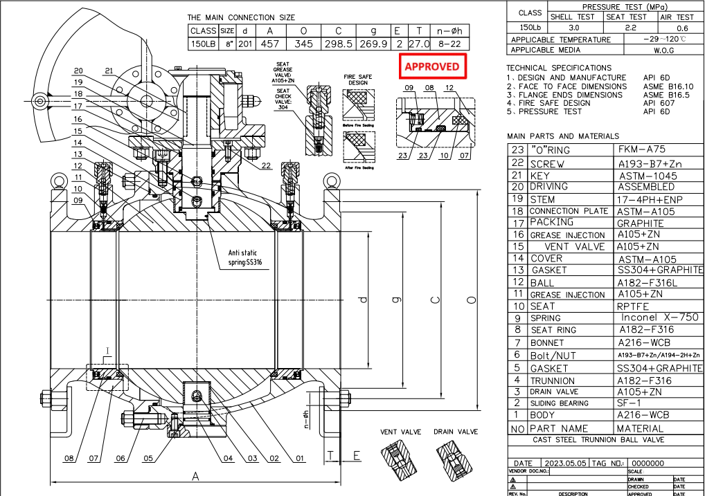Trunnion Mounted Ball Valve