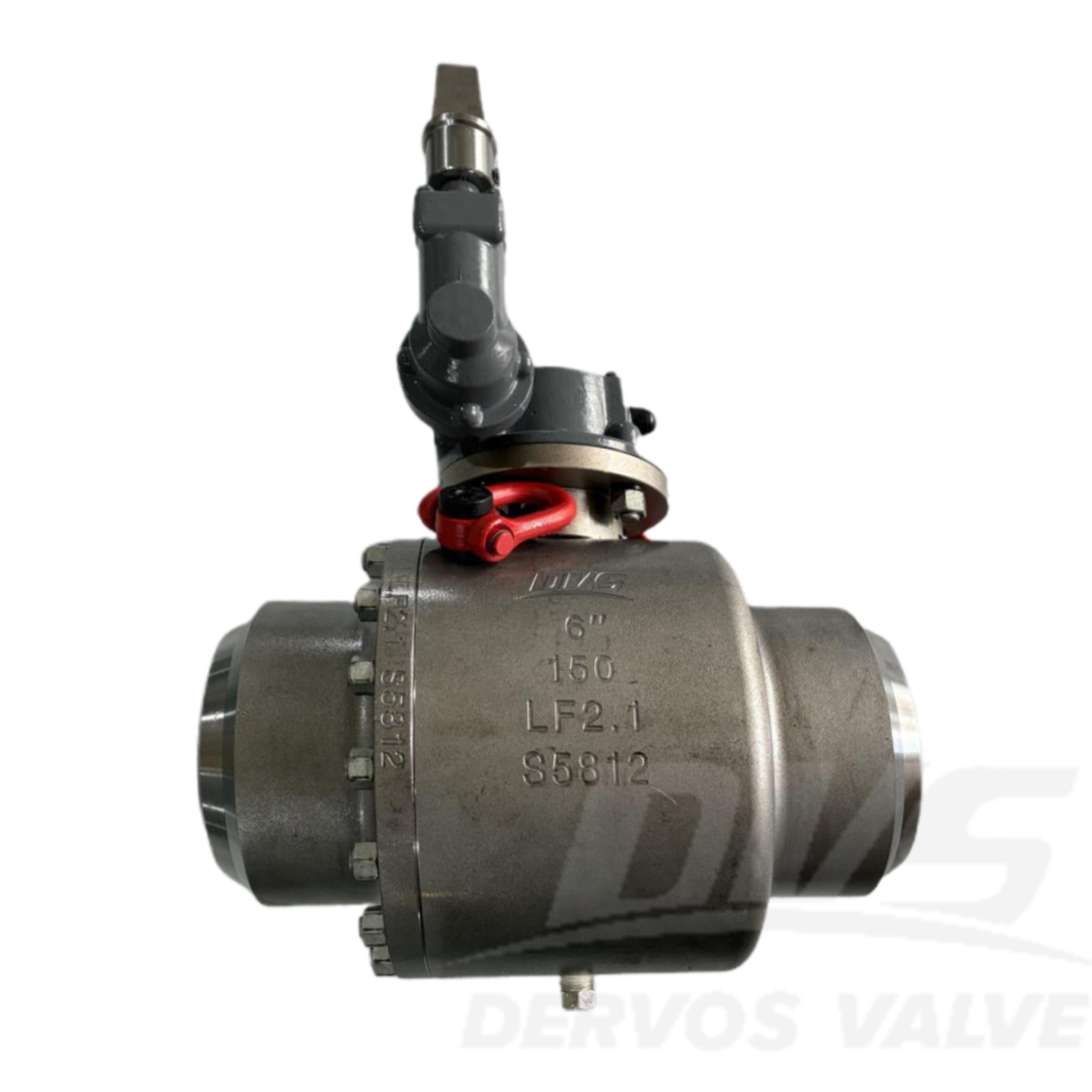 6" 150LB Floating Ball Valve Body A350 LF2 Class1 API 6D Buried Service (IP68) Gearbox