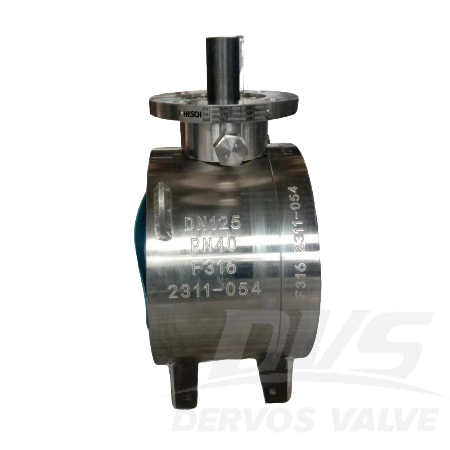 DN125 PN40 Floating Ball Valve F316 API 598 Plain Stem