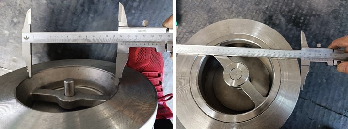 6" 300LB Axial Flow Check Valve, Body CF8M, API594, Wafer Type