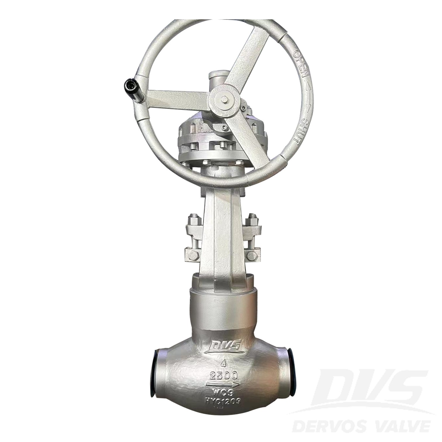Body WC9, 4" 2500LB Alloy Steel Globe Valve, ASME B16.34, Gearbox