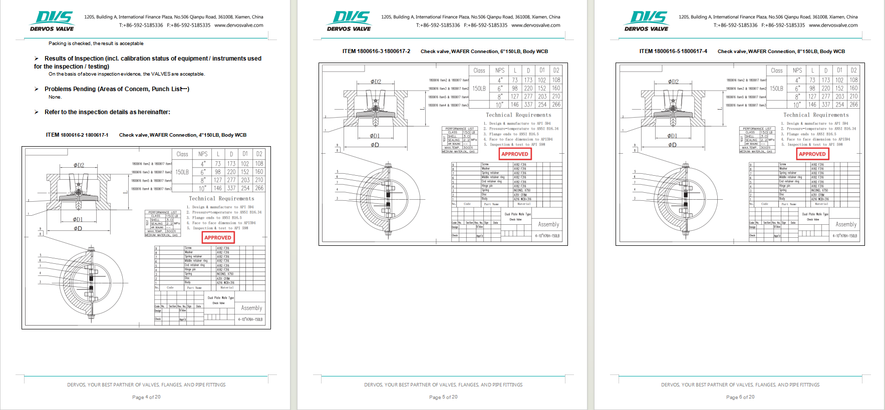 Dual Plate Wafer Type Check Valve 