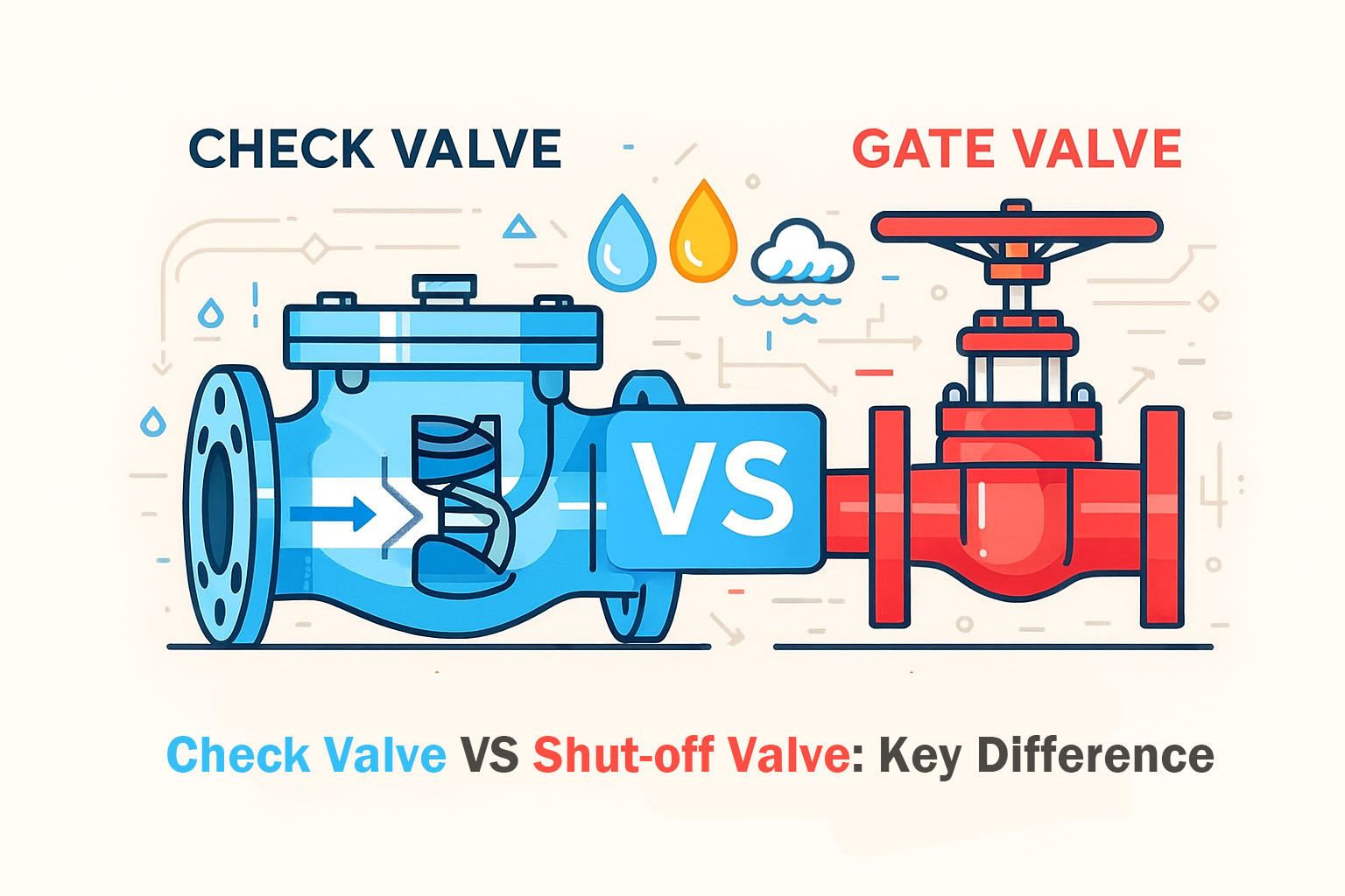 What Is the Difference Between a Check Valve and a Shut-off Valve?