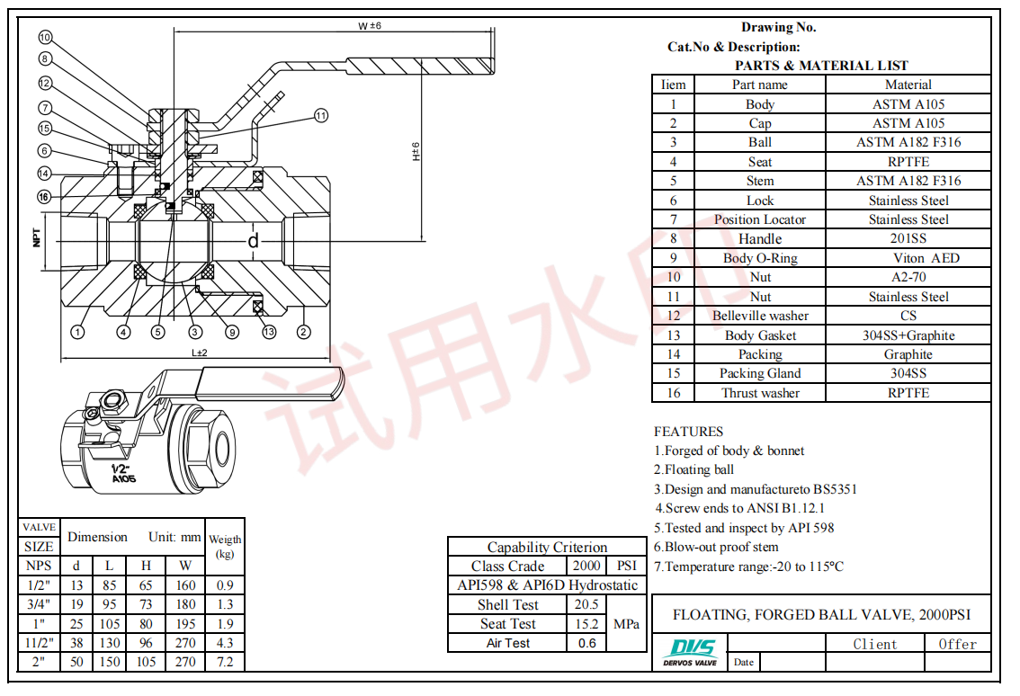 Floating Ball Valve