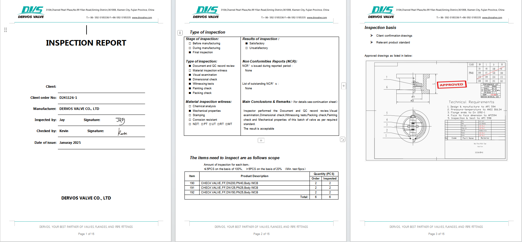 Dual Plate Wafer Type Check Valve