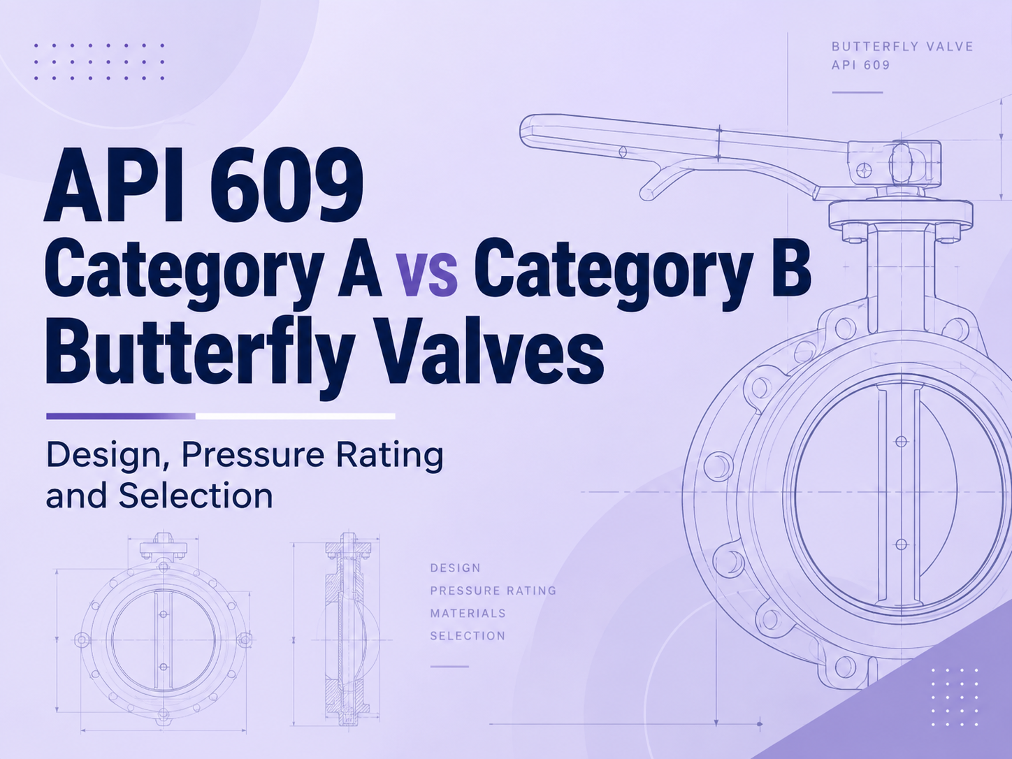 API 609 Category A vs Category B Butterfly Valves: Design, Pressure Rating and Selection